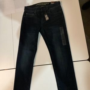 American Eagle Outfitter 360 Extreme Flex Skinny Dark Indigo Jeans NWT 28x30